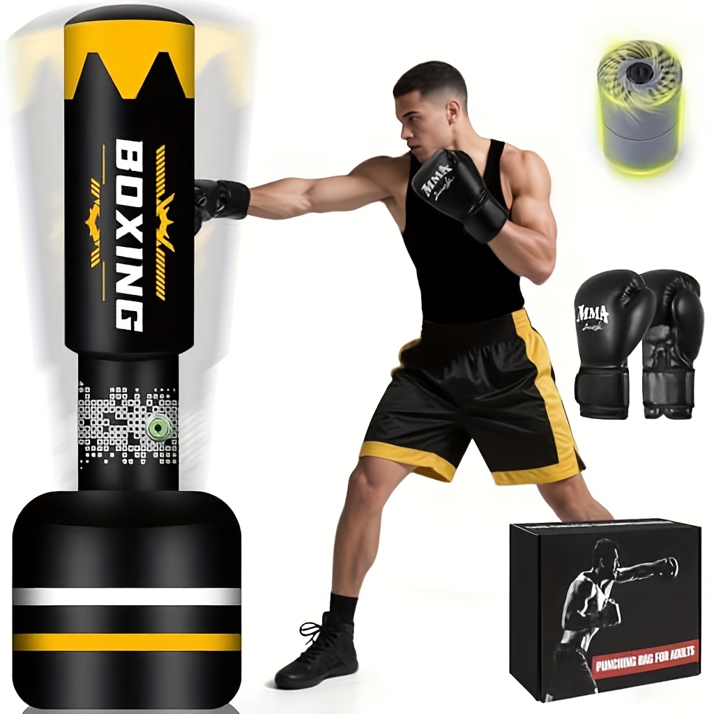 Heavy Equipment Yellow - Upgraded Adult Standing Boxing Bag with