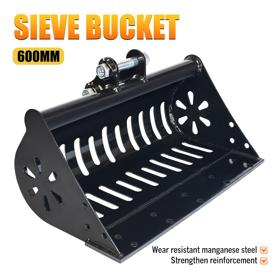 Mini Excavator - Mini Excavator 600mm Hollow Bucket, Small