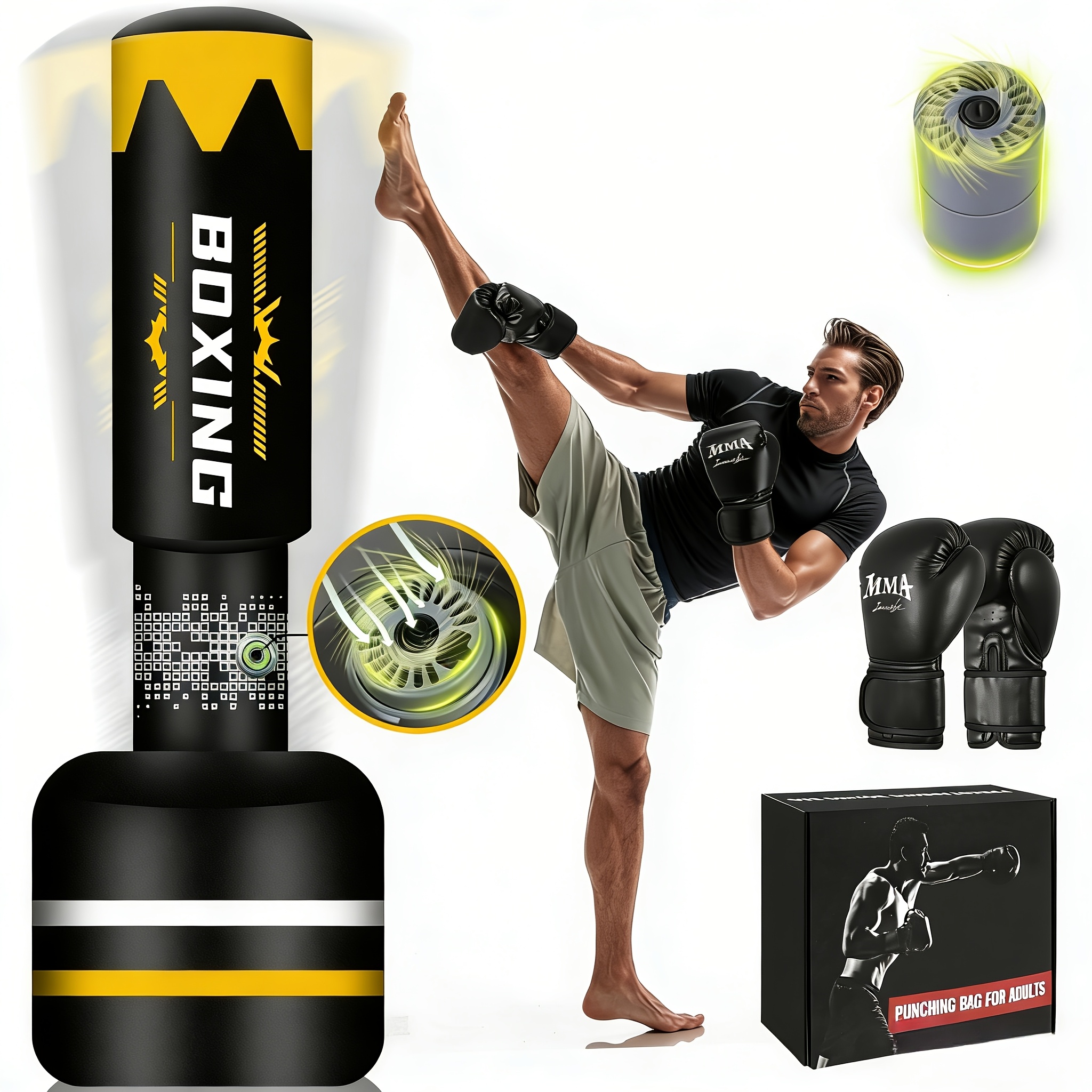 Upgraded Adult Standing Boxing – Heavy Equipment Yellow Bewertung und Preis