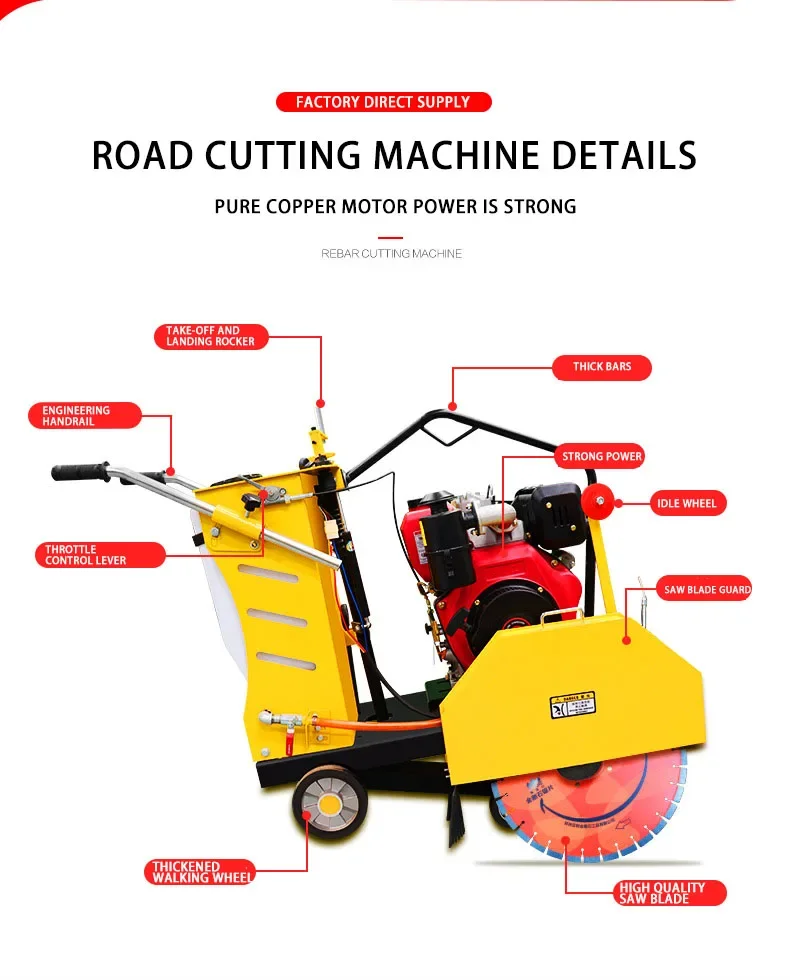 Road Saw New Design Asphalt Co – Electric Concrete Cutter Bewertung und Preis