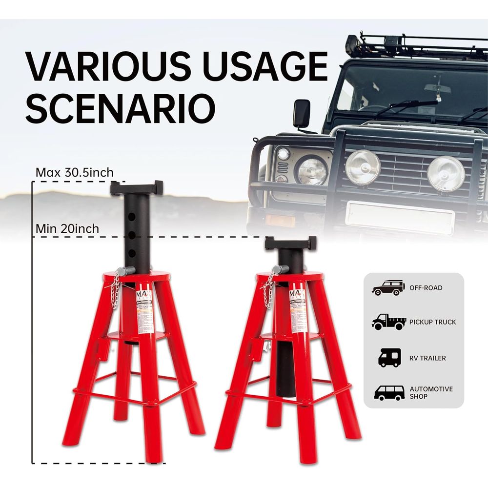 10 Ton Capacity Heavy-Duty Med – Heavy Equipment Jack Stands Bewertung und Preis