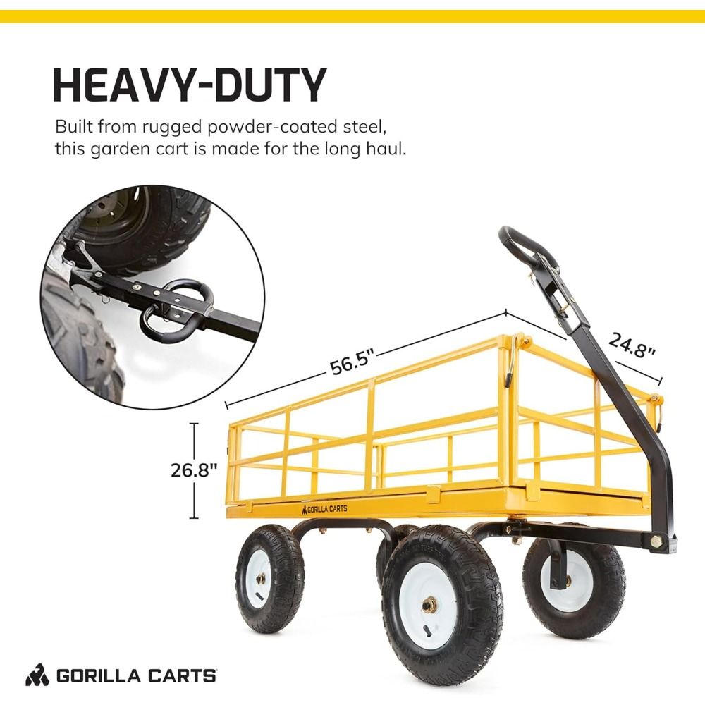 Heavy Duty Utility Cart, All T – Heavy Equipment Yellow Bewertung und Preis
