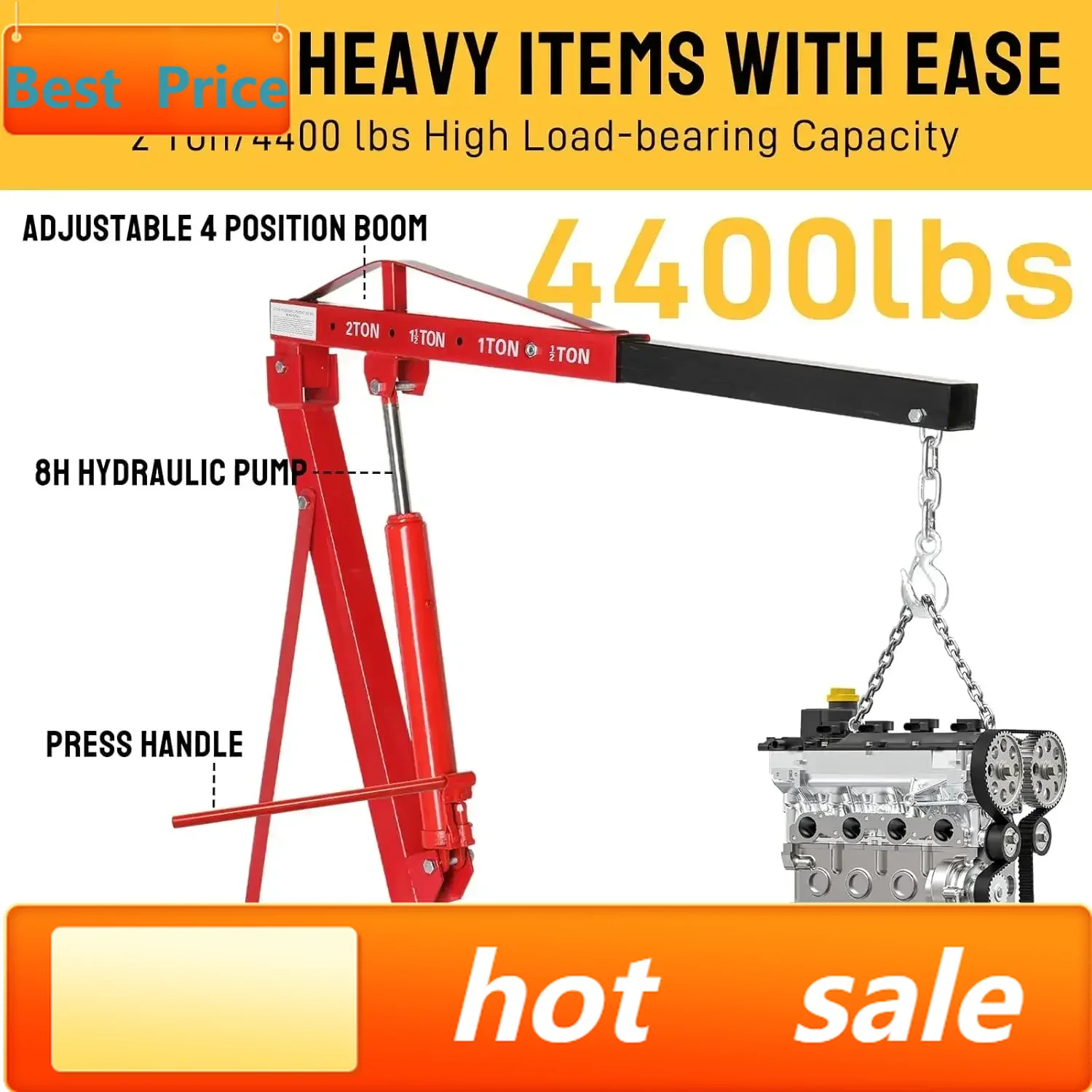 BestsellerEngine Hoist 2 TON F – Hydraulic Floor Jack Bewertung und Preis